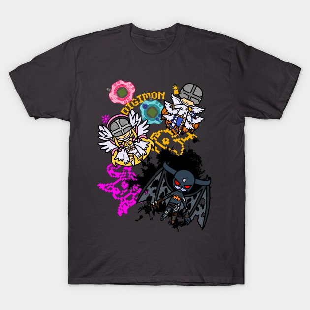 Digital Angels and Demon T-Shirt by wss3